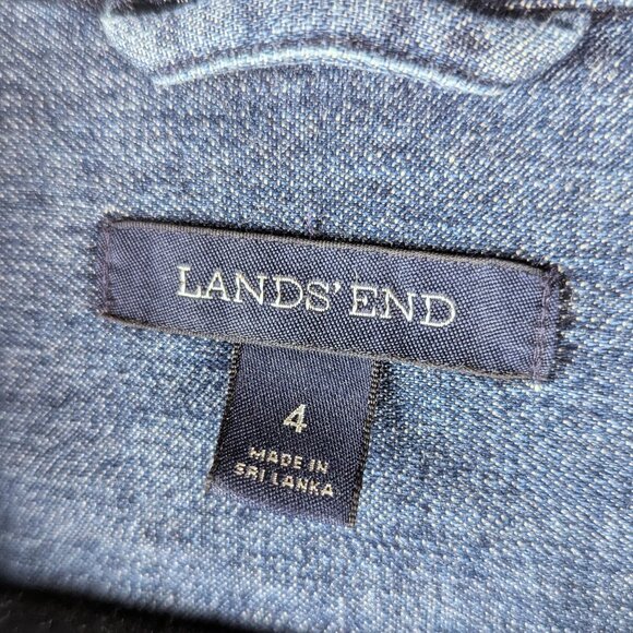 Lands End Long Sleeve Jean Shirt Dress - Size 4/XS - Picture 3 of 10